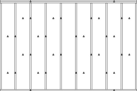 Figure 1: Temperature Measurement Locations for TM Test Walls