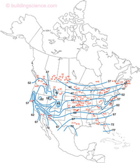 Soil temperature map